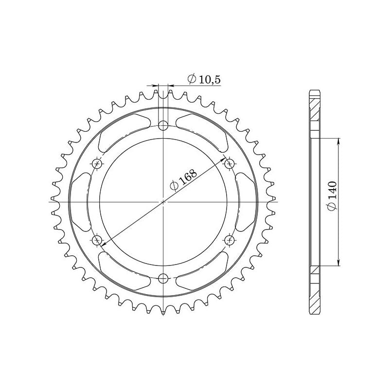 CORONA S AC P525-D42 SGR - SPROCKETS  BMW F GS Adventure (K75) (MOZZO FORI Ø 10,5) 800 13/18