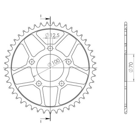 CORONA S AC P525-D45 SGR - SPROCKETS  BMW HP4 (K42) 1000 12/15