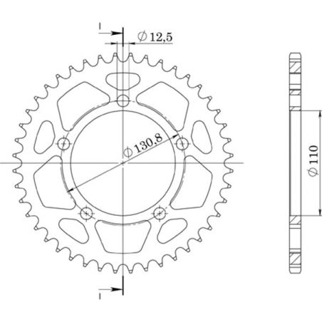 CORONA S+2 AL P525-D47 SGR - SPROCKETS  BMW S R 1000 14/20