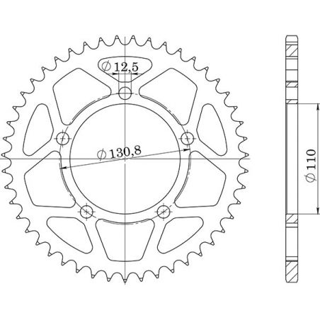 CORONA R+2 AL P520-D47 SGR - SPROCKETS  BMW S R 1000 14/20