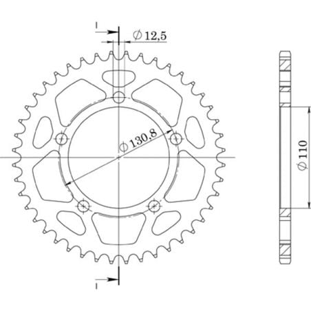 CORONA S+2 AL P525-D47 SGR - SPROCKETS  BMW S XR (K49) 1000 15/21