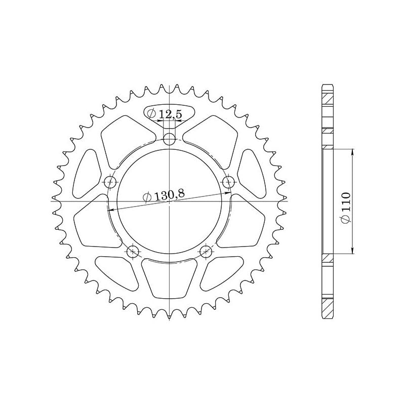 CORONA R+2 AL P520-D47 SGR - SPROCKETS  BMW S XR (K49) 1000 15/21