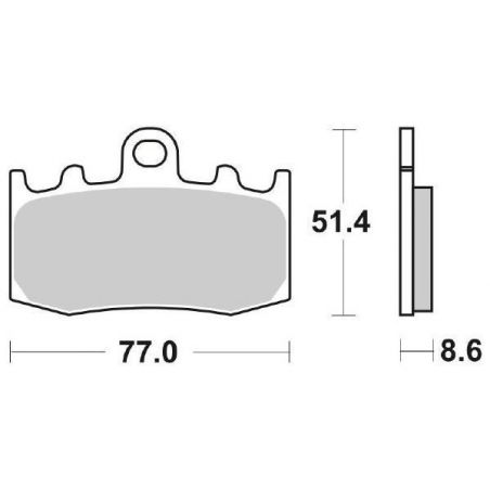 PASTIGLIA FRENO ANT. DX-SX SBS 796HF BMW K GT (K41) 1200 02/05