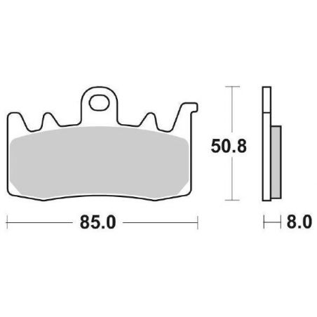 PASTIGLIA FRENO ANT. DX-SX SBS 900HS BMW R GS (K50) 1200 13/18