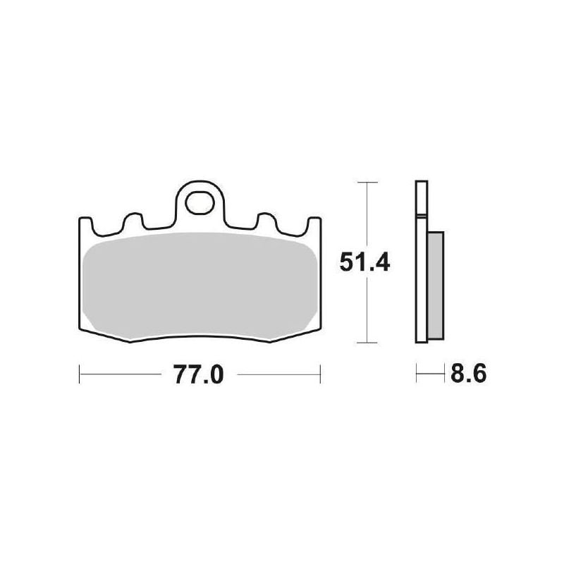 PASTIGLIA FRENO ANT. DX-SX SBS 796HS BMW R RT (K26) 1200 05/13