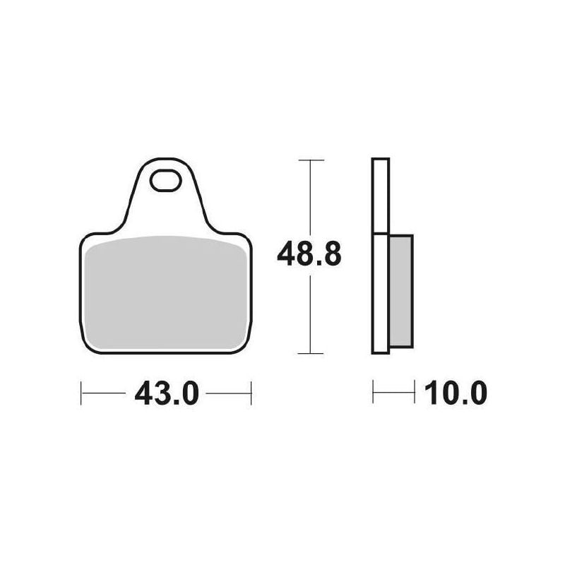 PASTIGLIA FRENO SBS 805DS-1 BREMBO P4.34 XA5.P4.10/11 Monoblocco Radiale 4 Pastiglie 0 00/00