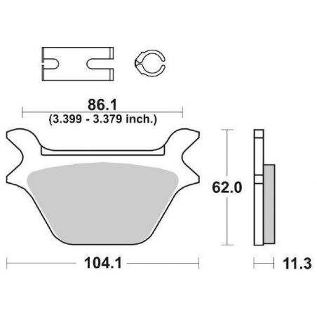 PASTIGLIA FRENO POST. SBS 669LS BUELL RS 1200 93/93