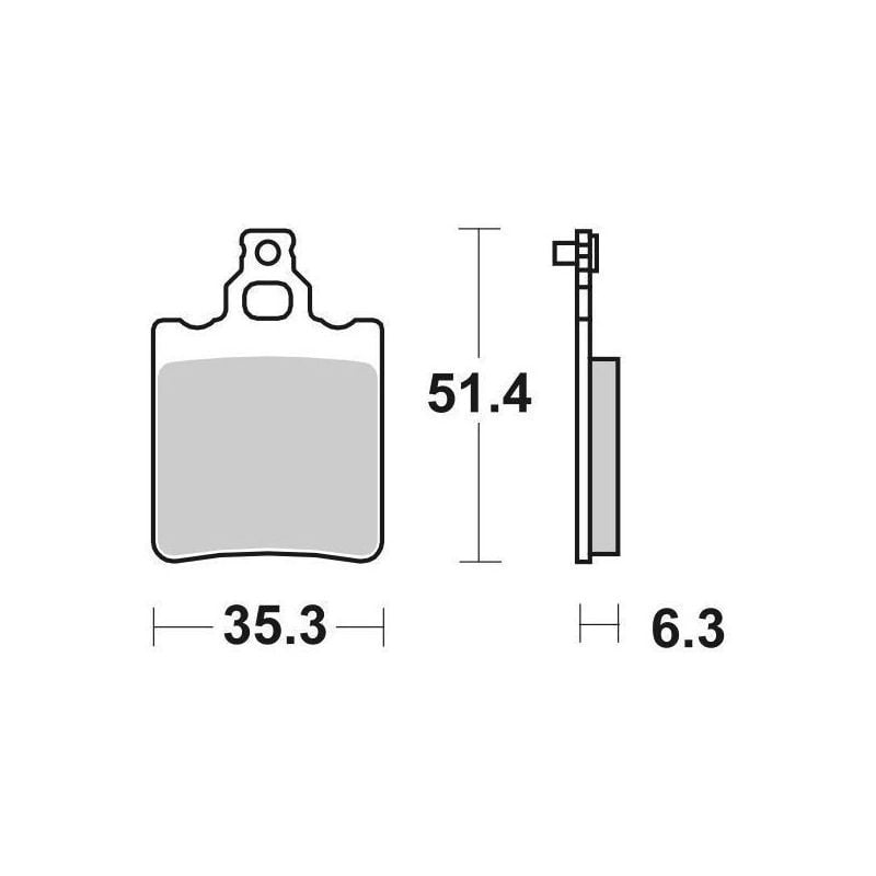 PASTIGLIA FRENO POST. SBS 106HF CAGIVA Freccia C9 125 88/88