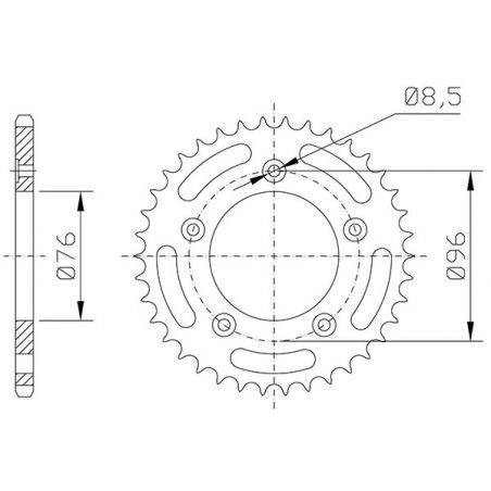 CORONA S AC P520-D43 SGR - SPROCKETS  CAGIVA N1 125 96/97