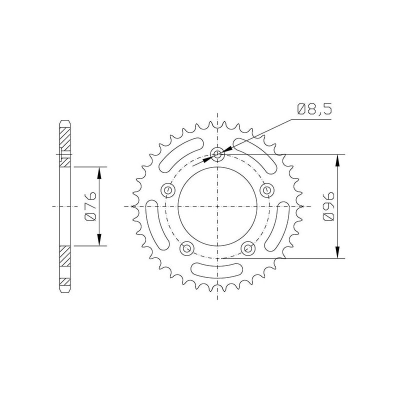 CORONA S AC P520-D43 SGR - SPROCKETS  CAGIVA Planet 125 97/00
