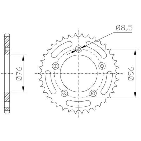 CORONA S AC P520-D43 SGR - SPROCKETS  CAGIVA Planet 125 97/00