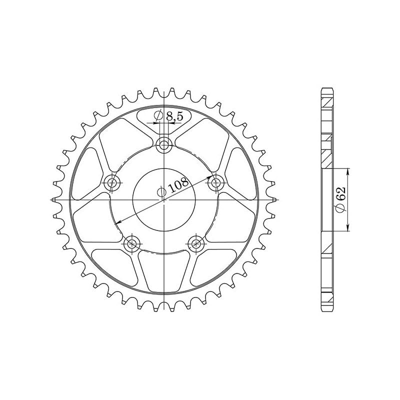 CORONA S AC P520-D42 SGR - SPROCKETS  CAGIVA Supercity (N200AA) 125 92/99