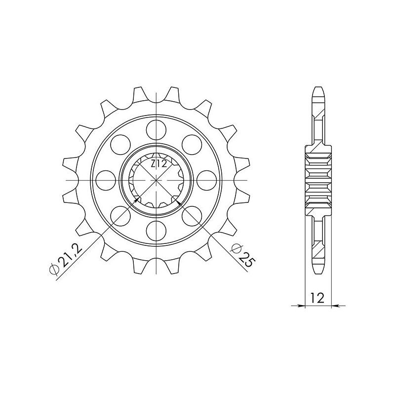 546430213 PIGNONE S+2 AC P520-D13 SGR - SPROCKETS CAGIVA WMX 125 89/92  SGR - SPROCKETS