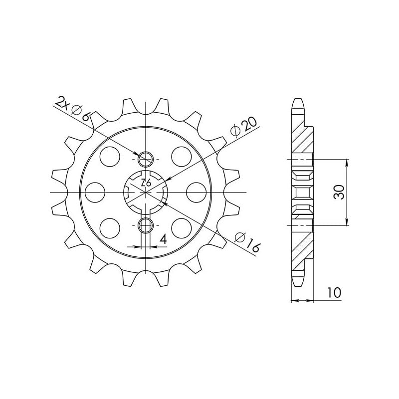 PIGNONE S AC P520-D13 SGR - SPROCKETS  CAGIVA Elefant 200 85/86