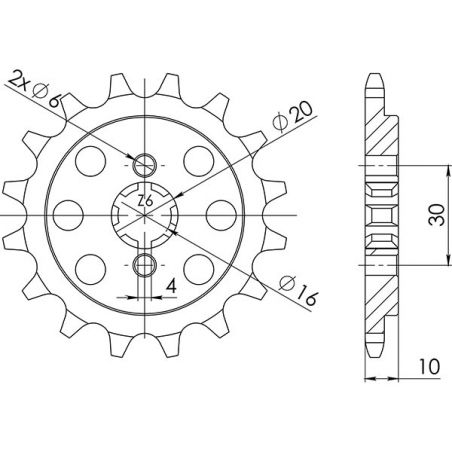 544620313 PIGNONE S+2 AC P520-D13 SGR - SPROCKETS CAGIVA Elefant 200 85/86  SGR - SPROCKETS