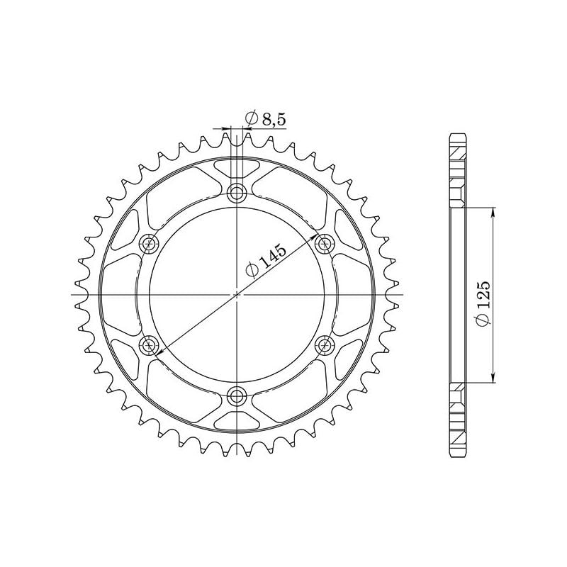 CORONA S AC P520-D44 SGR - SPROCKETS  CAGIVA W16 600 96/97