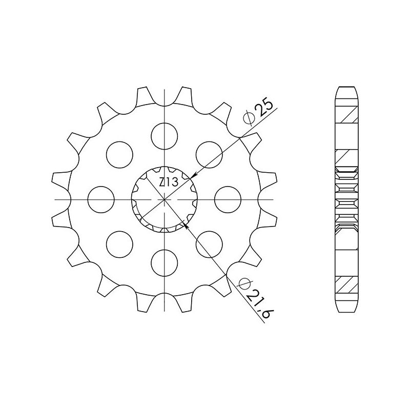 542840115 PIGNONE S+2 AC P525-D15 SGR - SPROCKETS CAGIVA Raptor 650 01/07  SGR - SPROCKETS