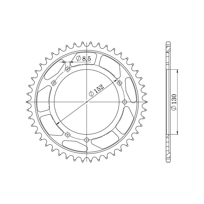 CORONA S AC P530-D46 SGR - SPROCKETS  CAGIVA Elefant AC (6B) 750 93/95