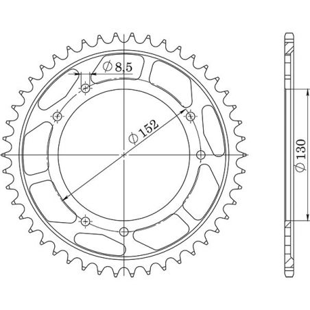 CORONA S AC P530-D46 SGR - SPROCKETS  CAGIVA Elefant AC (6B) 750 93/95