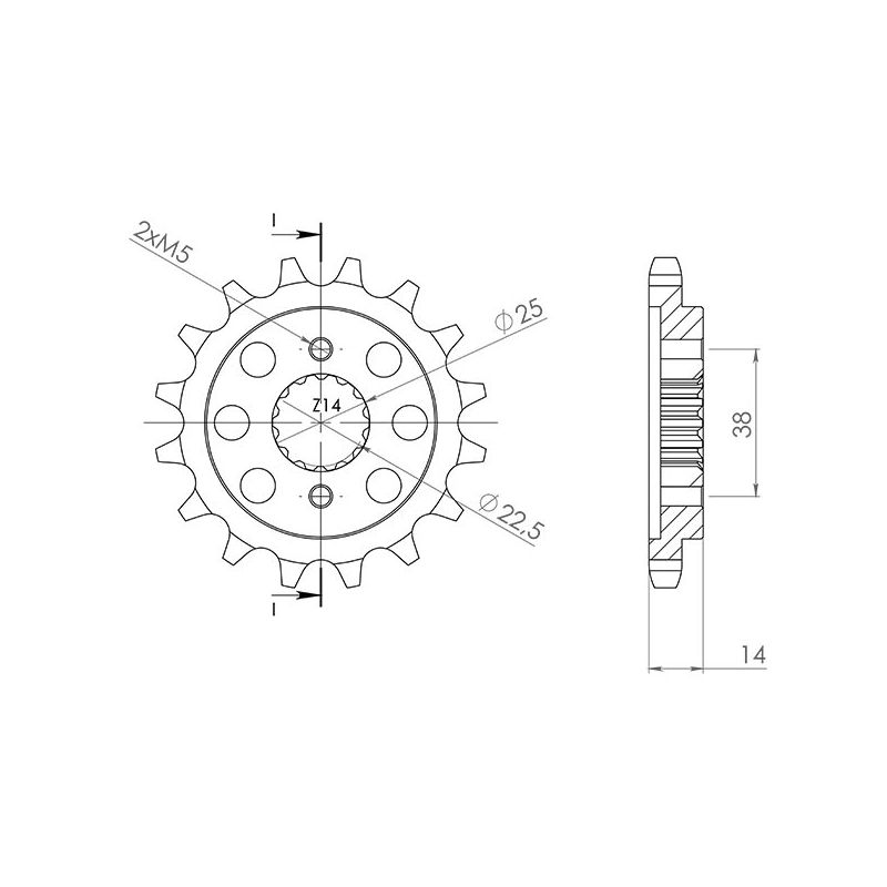 PIGNONE S+2 AC P530-D15 SGR - SPROCKETS  CAGIVA Elefant / Elefant I.E. 900 89/90
