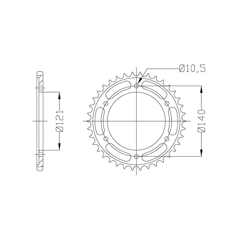 CORONA S AC P530-D40 SGR - SPROCKETS  CAGIVA Raptor / V Raptor 1000 00/05