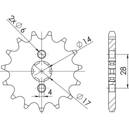 PIGNONE S AC P420-D12 SGR - SPROCKETS  DERBI Senda R 50 97/99