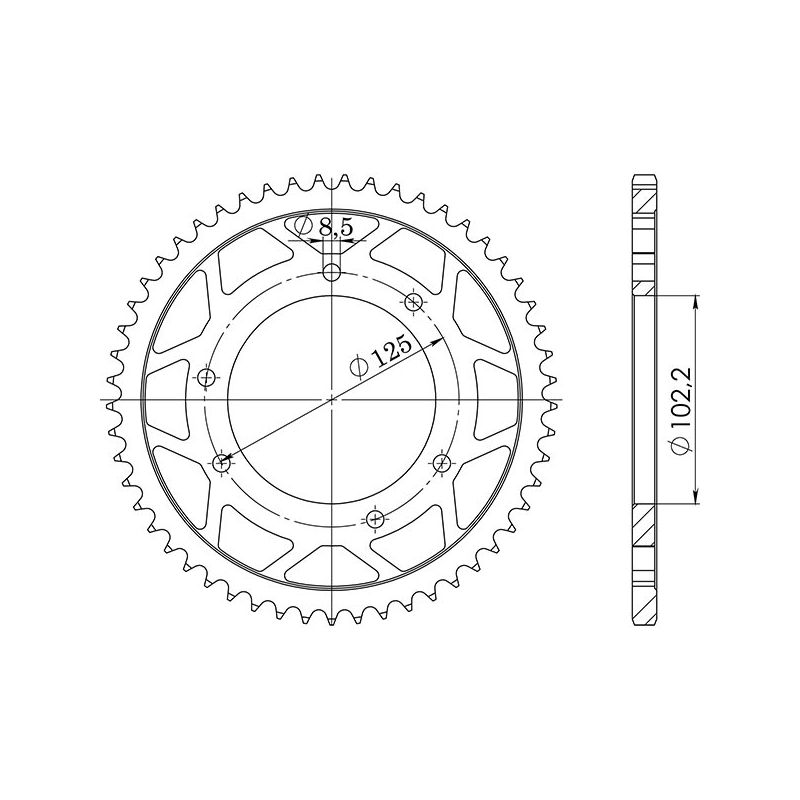 CORONA S AC P420-D53 SGR - SPROCKETS  DERBI Senda R DRD E1 E1R (SDR1GB) 50 02/03