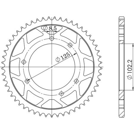 CORONA S AC P420-D53 SGR - SPROCKETS  DERBI Senda R DRD PRO E2 (SA1A1A) 50 05/12