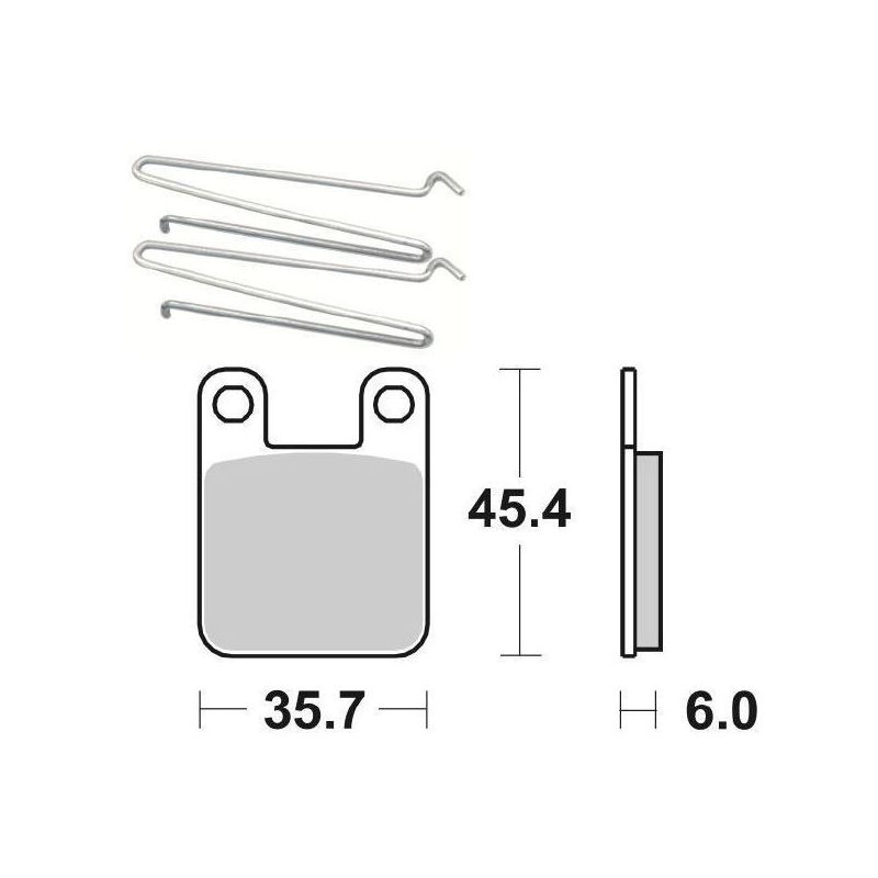 PASTIGLIA FRENO POST. SBS 188HF DERBI Senda SM DRD E1 (SDR1DB) LEONELLI 50 02/02