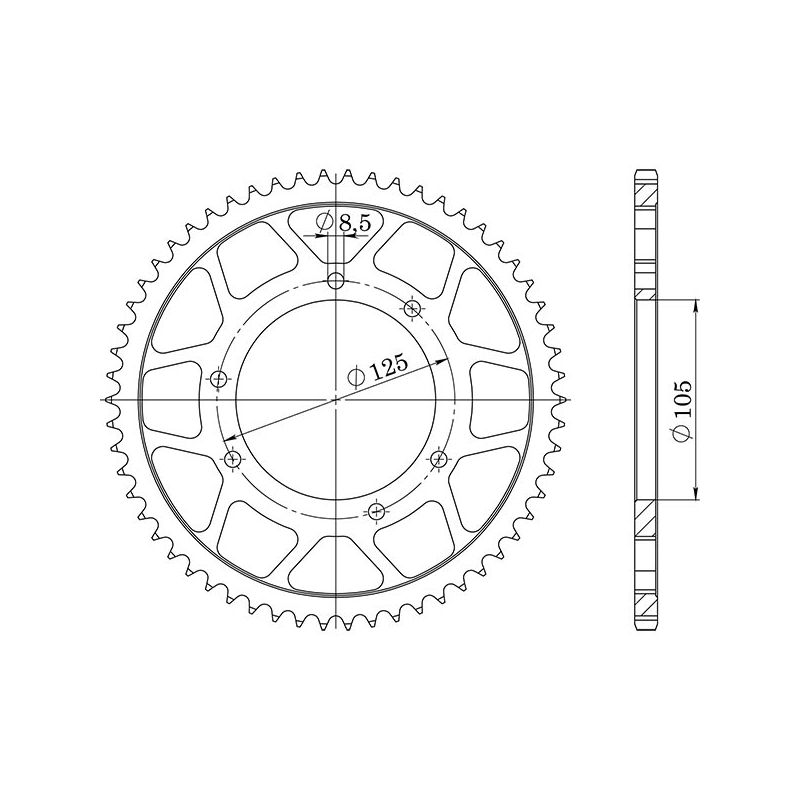 CORONA S AC P420-D53 SGR - SPROCKETS  DERBI Senda SM DRD Racing E2 (SR2D2B) 50 05/09