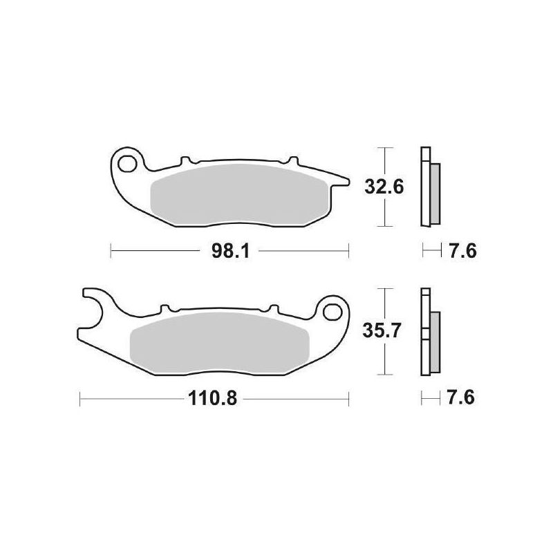 PASTIGLIA FRENO ANT. SBS 859HF DERBI Terra 4T (TS1A1A) 125 07/12