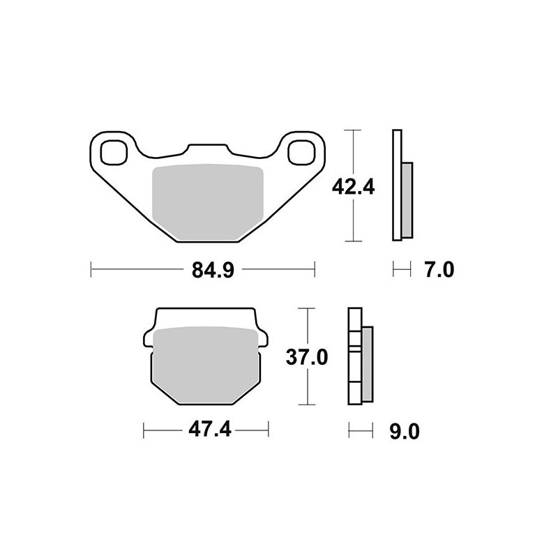 PASTIGLIA FRENO ANT. DX-SX SBS 101HM DERBI DXR 200 04/07