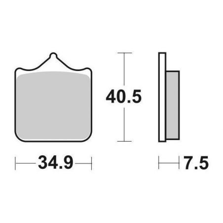 PASTIGLIA FRENO ANT. SBS 762DS-1 DISCACCIATI FDRT108 radiale 4 pistoni Ø35mm, 4pastiglie 0