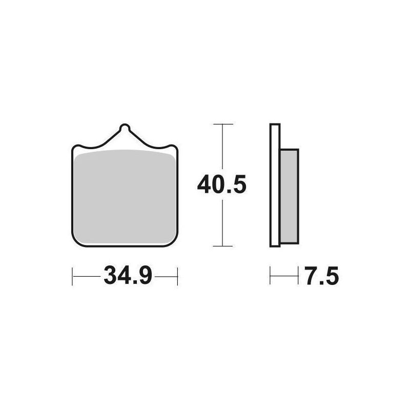 PASTIGLIA FRENO ANT. SBS 762DS-1 DISCACCIATI FDRT130 radiale 4 pistoni Ø35mm, 4pastiglie 0