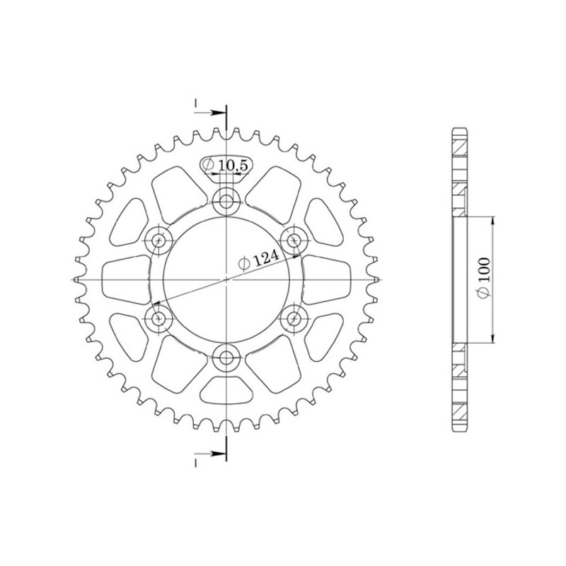 CORONA S AL P520-D42 SGR - SPROCKETS  DUCATI Monster 695 07/08
