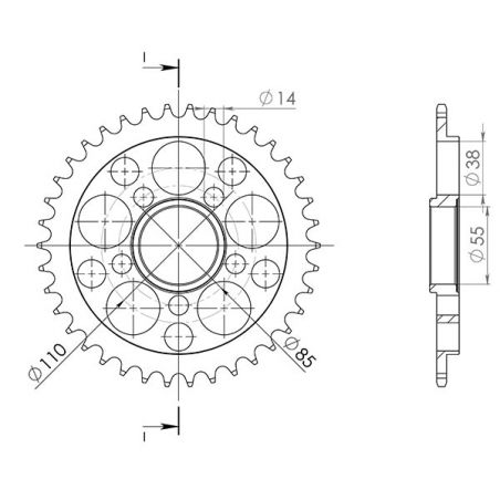 CORONA S AC P520-D38 SGR - SPROCKETS  DUCATI 748 S 748 00/02