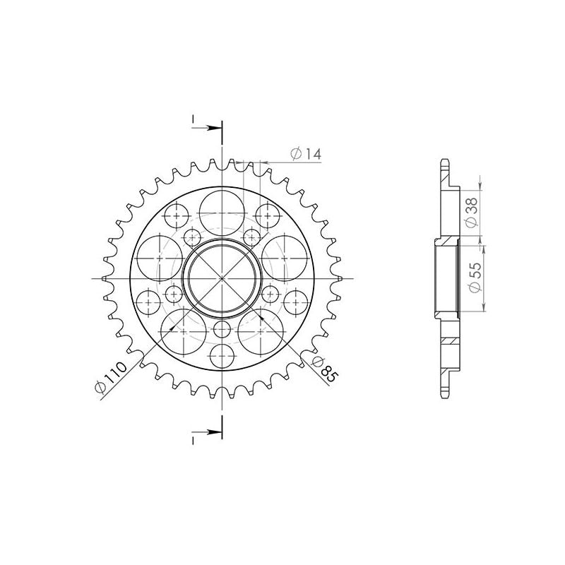 CORONA S AC P520-D38 SGR - SPROCKETS  DUCATI 748 SPS 748 98/99