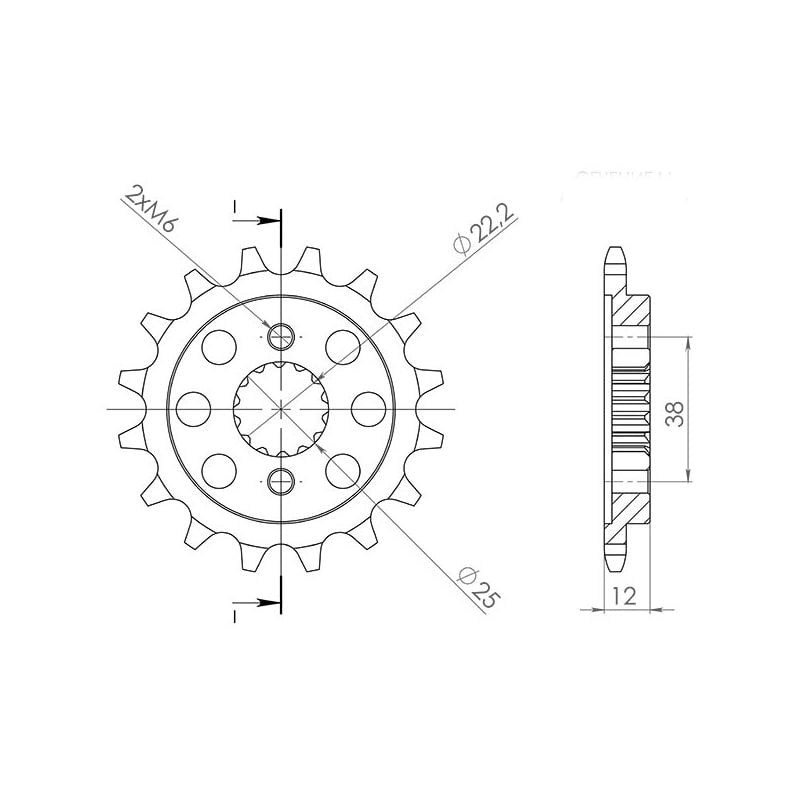 PIGNONE S AC P520-D15 SGR - SPROCKETS  DUCATI Paso 750 88/88