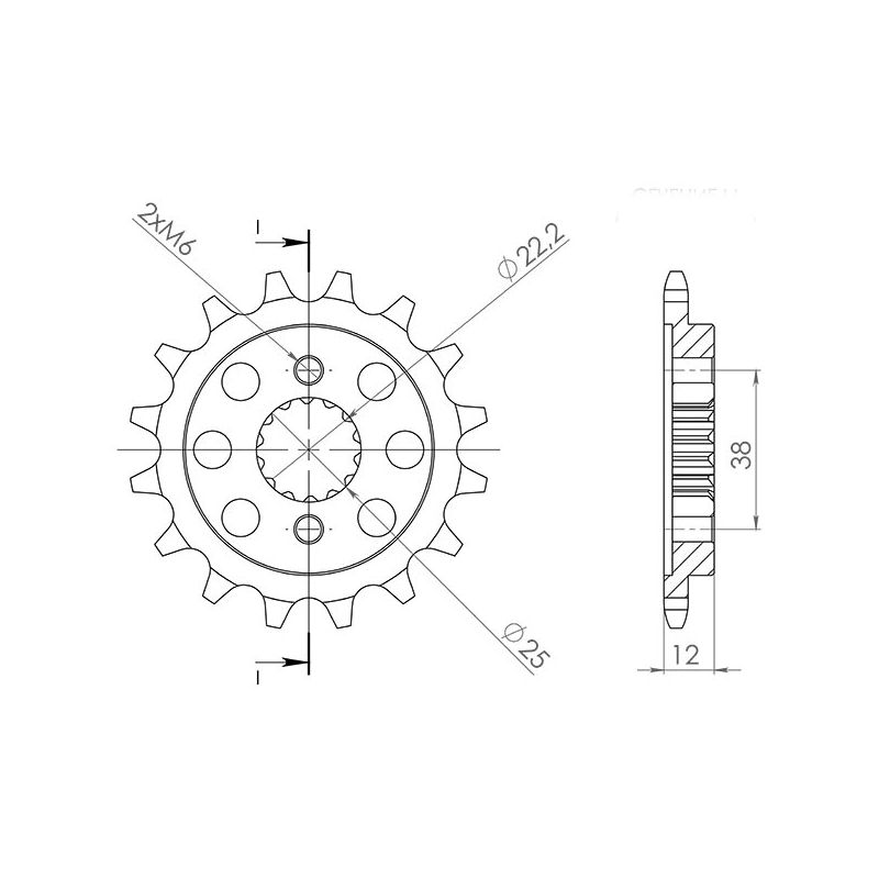 PIGNONE S AC P520-D15 SGR - SPROCKETS  DUCATI Paso 750 88/88