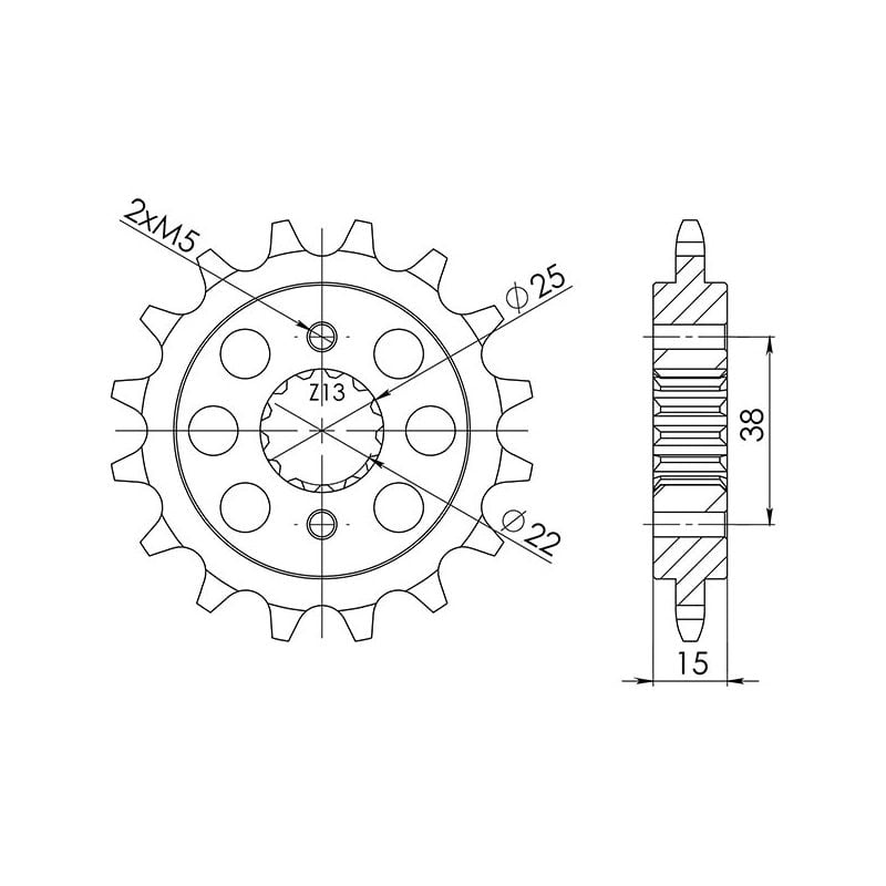 PIGNONE S AC P520-D15 SGR - SPROCKETS  DUCATI Sport Pantah Desmo 750 88/88