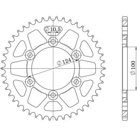CORONA S+2 AC P520-D44 SGR - SPROCKETS  DUCATI Monster IE / Dark IE 800 03/05
