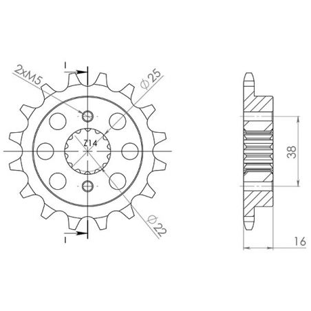 PIGNONE S AC P520-D15 SGR - SPROCKETS  DUCATI Monster IE / Dark IE 800 03/05