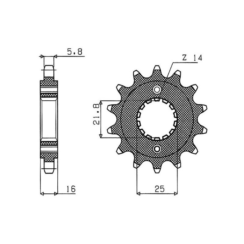 PIGNONE S AC P520-D15 SGR - SPROCKETS  DUCATI Monster IE (M200AA/M400AA) 900 02/02