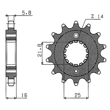 PIGNONE S AC P520-D15 SGR - SPROCKETS  DUCATI Monster IE (M200AA/M400AA) 900 02/02