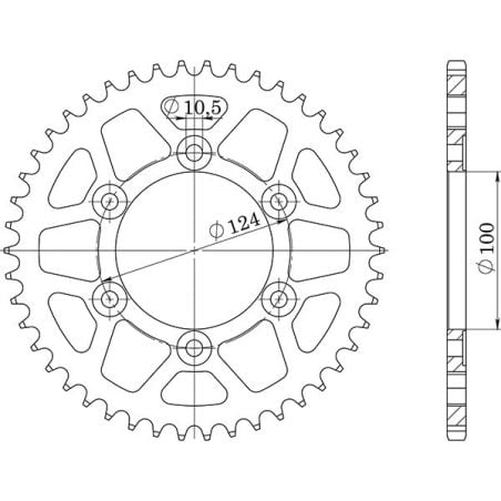 CORONA S+2 AC P520-D39 SGR - SPROCKETS  DUCATI Superlight 900 92/97
