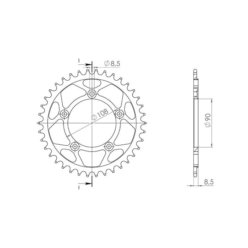 CORONA S AC P520-D38 SGR - SPROCKETS  DUCATI Paso (906P) 906 89/89