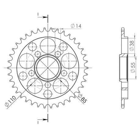 CORONA R AL P520-D36 SGR - SPROCKETS  DUCATI 916 Strada / Biposto (1SB8S) 916 94/98