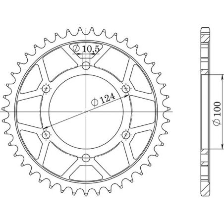 CORONA S+2 AC P525-D39 SGR - SPROCKETS  DUCATI Monster S4 (M400AA) 916 01/02