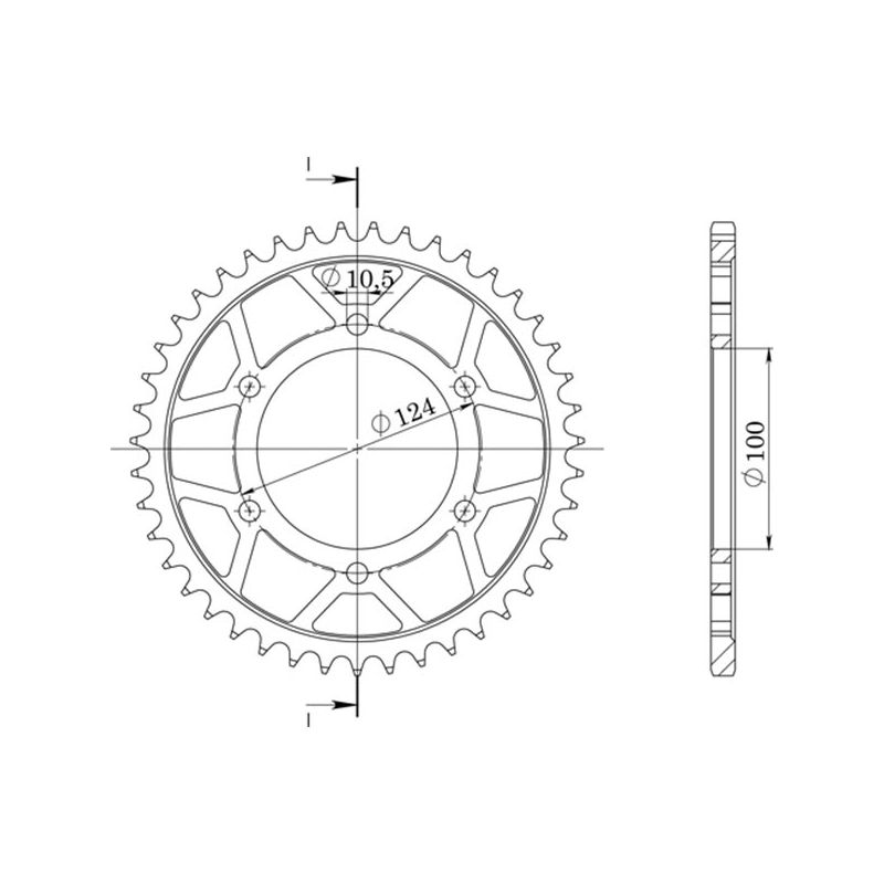 CORONA S AL P525-D43 SGR - SPROCKETS  DUCATI ST4 (S200AA) 916 99/03