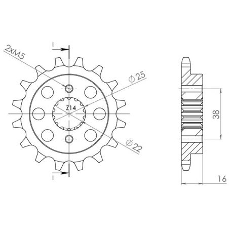 PIGNONE S AC P525-D15 SGR - SPROCKETS  DUCATI Multistrada 950 (2A00AA) 937 21/21
